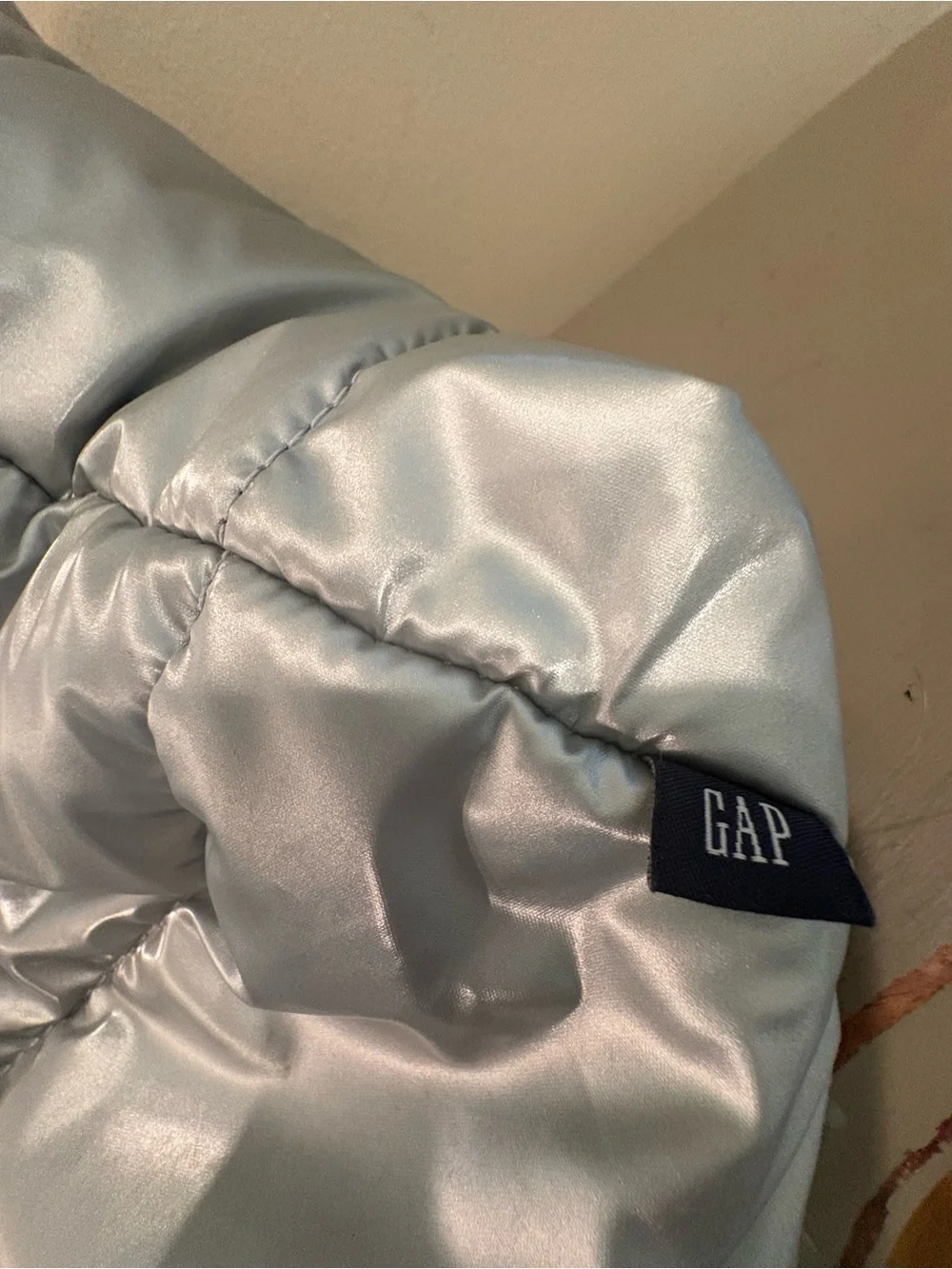 GAP Silver Puffer Tote Bag